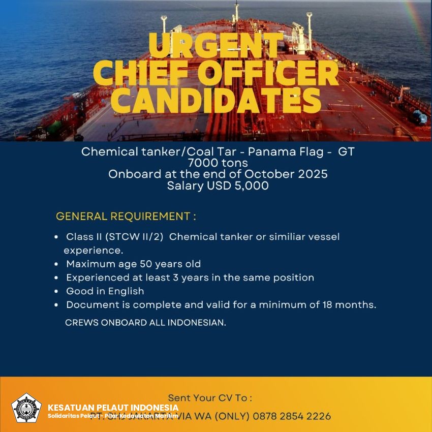 URGENT CHIEF OFFICER